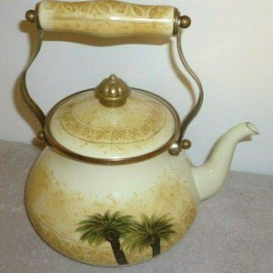 Table Tops Unlimited,Teapot,Palm Trees